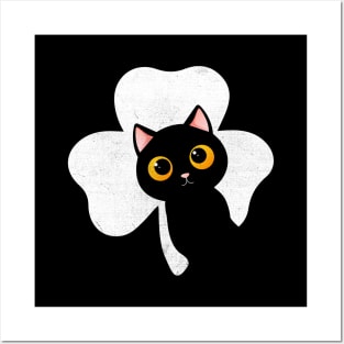 st patricks day cat Posters and Art